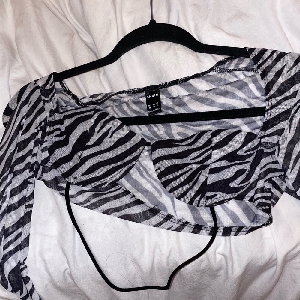 shein zebra top